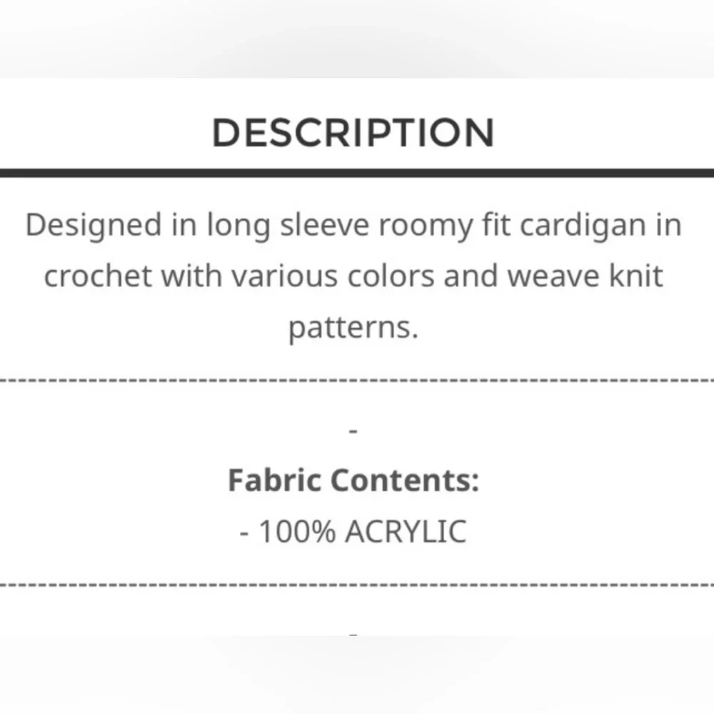 #882 POL Beautiful Colorful Crochet Cardigan - Picture 4 of 4